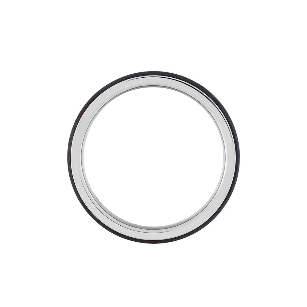 Alliance Nayhan Ruban Plat Titane Blanc - Alliances personnalisées Unisex | Marc Orian