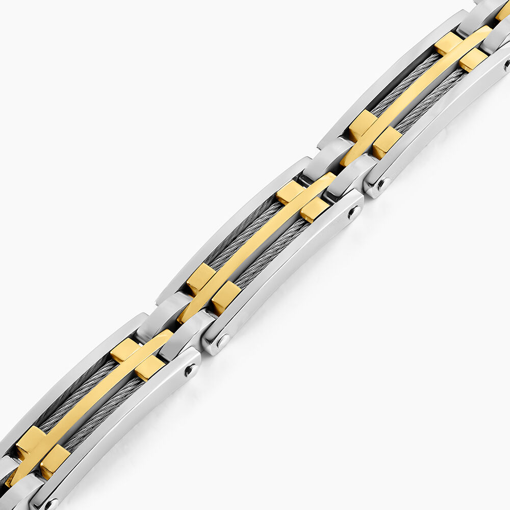 Bracelet Jourdan Priam Acier Bicolore - Fête des pères Homme | Marc Orian