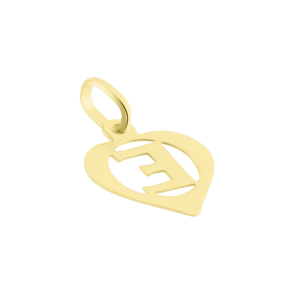 Pendentif Eudocie Coeur Lettre Or Jaune - Pendentifs Femme | Marc Orian