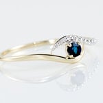 Bague Or Jaune Karmele Saphir - Solitaires Femme | Marc Orian