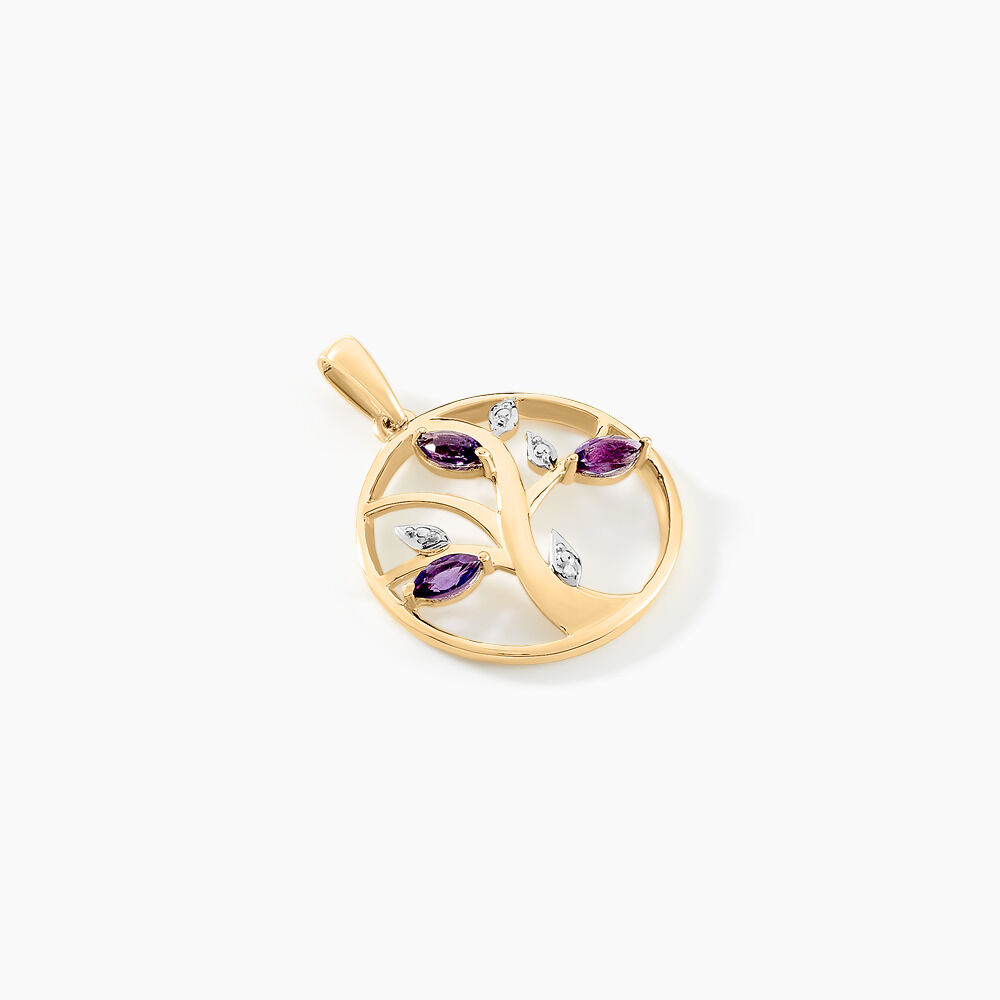 Pendentif Godolieba Or Jaune Amethyste Violet - Pendentifs Femme | Marc Orian