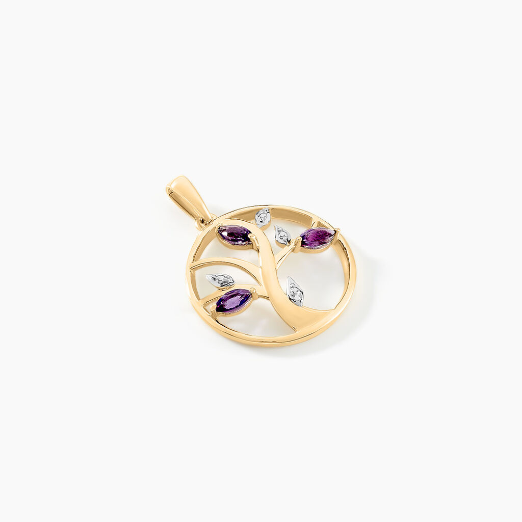 Pendentif Godolieba Or Jaune Amethyste Violet - Pendentifs Femme | Marc Orian