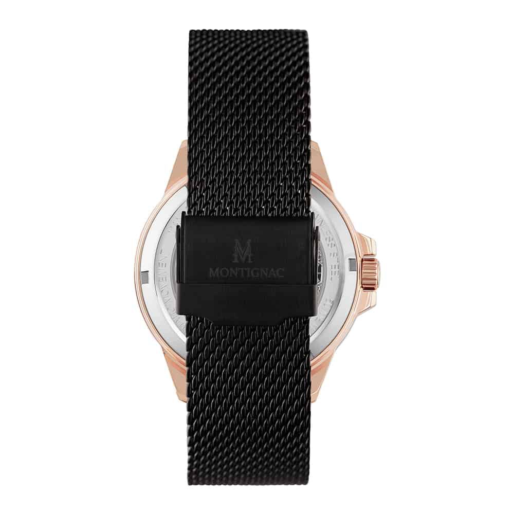 Montre Montignac Round Automatique Noir - Montres automatiques Homme | Marc Orian