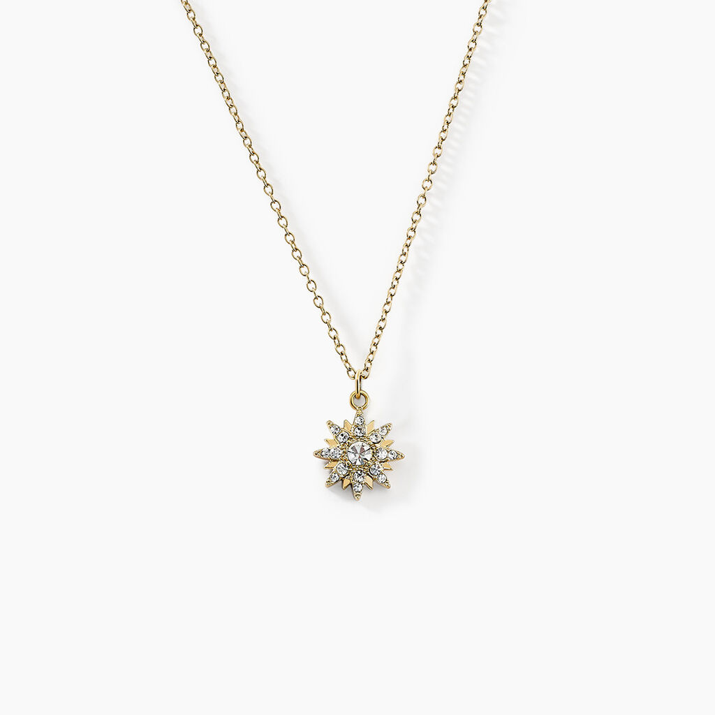 Collier Eva Acier Jaune Oxyde De Zirconium - Colliers avec pierres Femme | Marc Orian