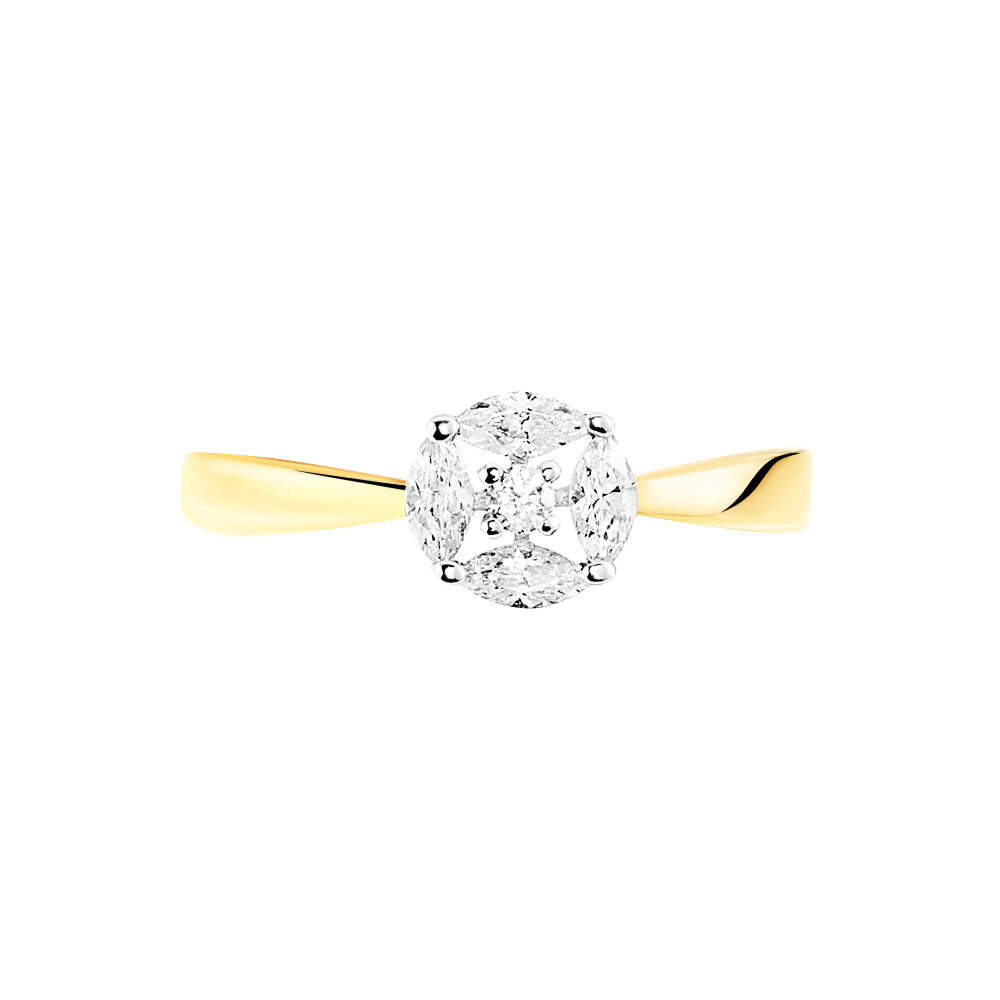 Bague Solitaire Maurena Or Jaune Oxyde De Zirconium -  Femme | Marc Orian