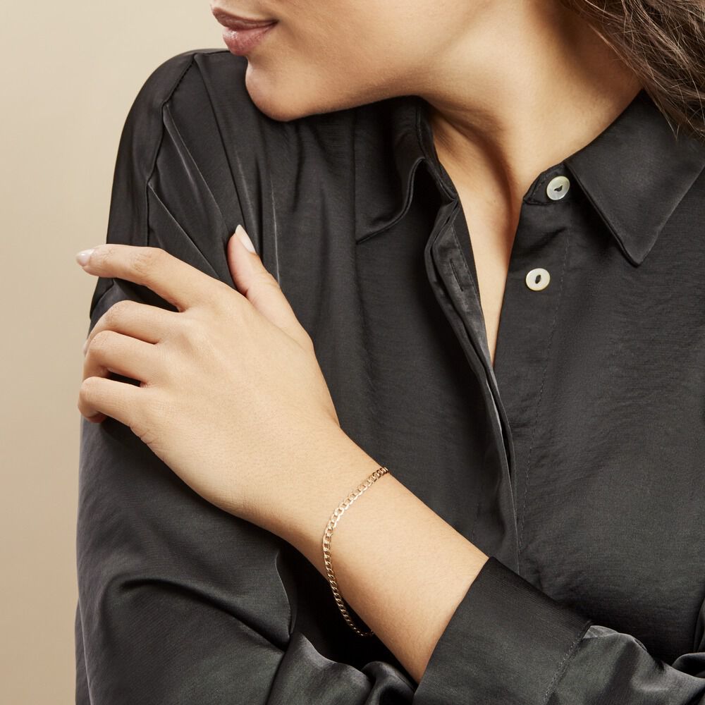 Bracelet Iris Or Jaune Maille Gourmette - Bracelets mailles Femme | Marc Orian