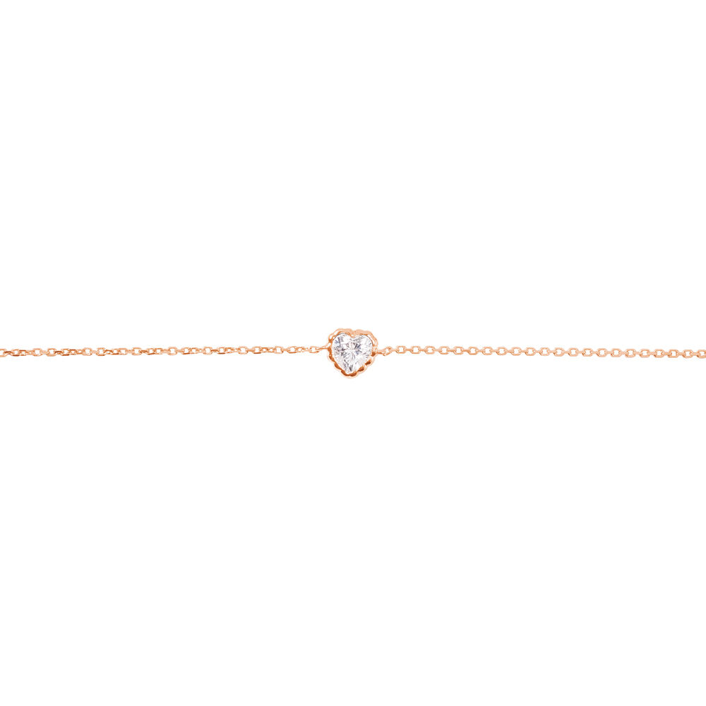 Bracelet Kadidjatou Or Rose Oxyde De Zirconium - Bracelets chaînes Femme | Marc Orian