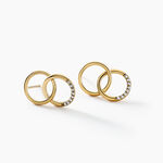 Boucles D'oreilles Pendantes Acier Dor&eacute; Oxydes De Zirconium - Pendantes Femme | Marc Orian