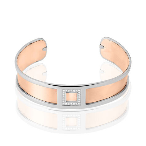 Bracelet Jonc Acier Blanc Strass - Bracelets joncs Femme | Marc Orian