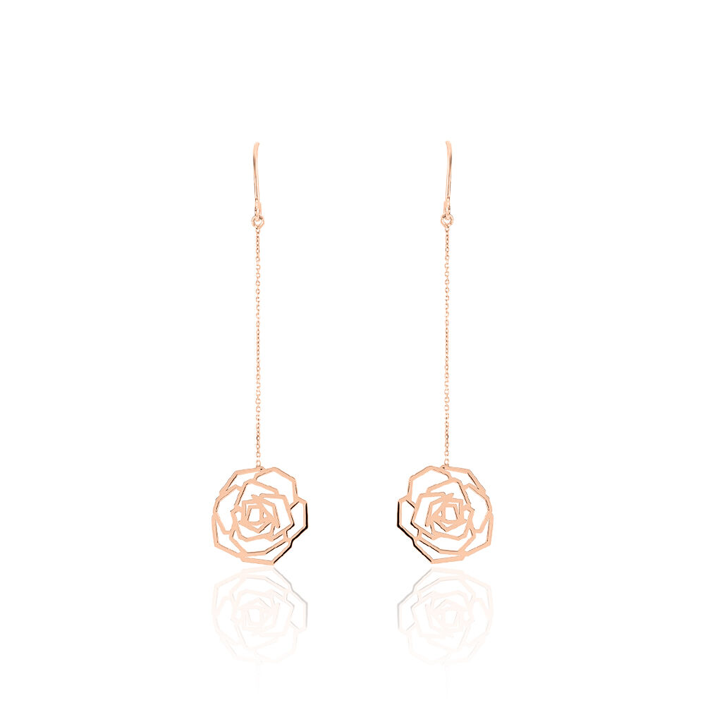 Boucles D'oreilles Pendantes Or Rose - Pendantes Femme | Marc Orian