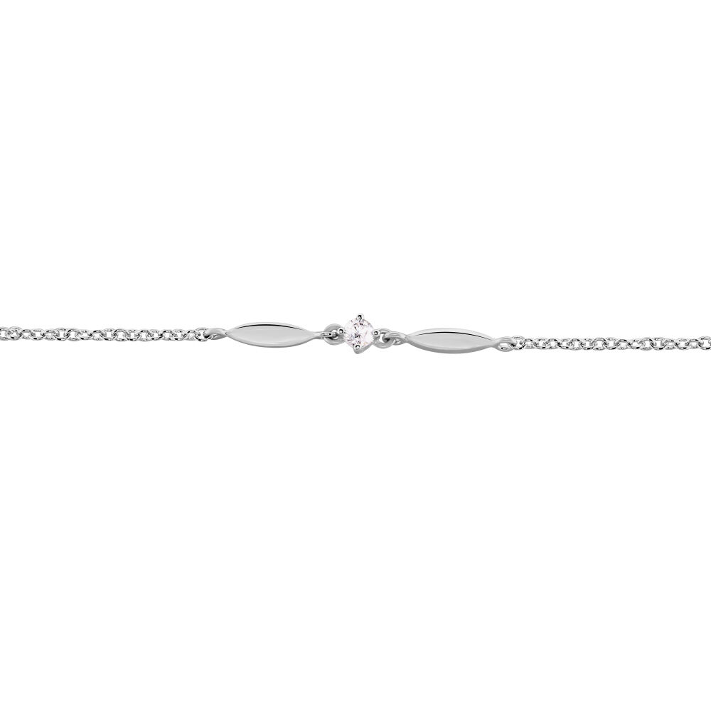 Bracelet Bormana Argent Blanc Oxyde De Zirconium - Bracelets chaînes Femme | Marc Orian
