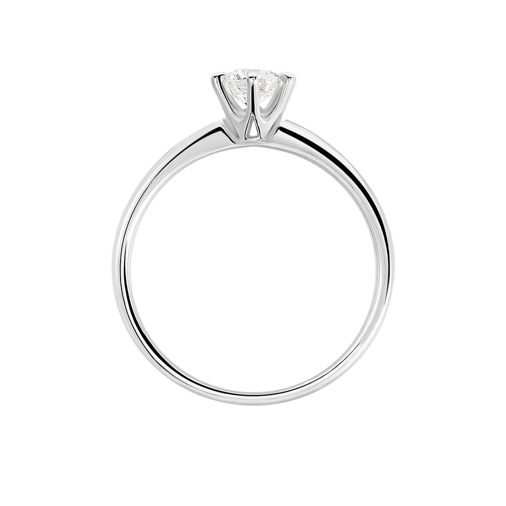 Bague Solitaire Ibtisem Or Blanc Diamant - Solitaires Femme | Marc Orian