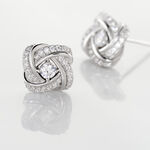 Boucles D'oreilles Puces Anasthase Argent Blanc Oxyde De Zirconium - Pendantes Femme | Marc Orian