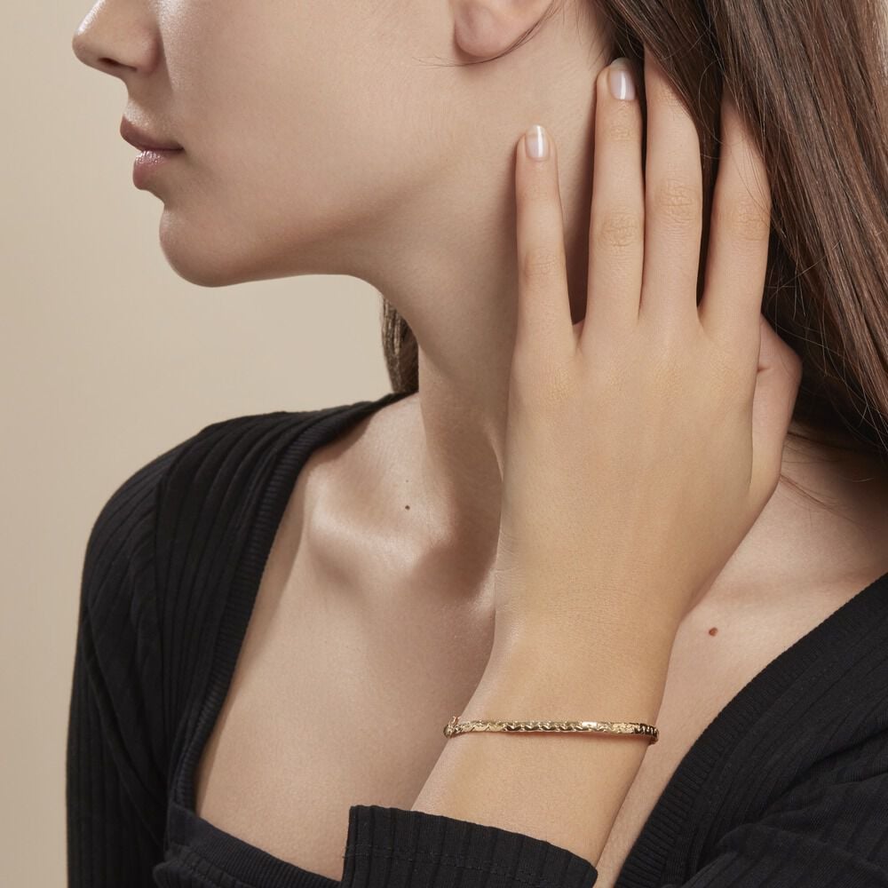 Bracelet Ivy Maille Haricot Or Jaune - Bracelets mailles Femme | Marc Orian