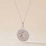 Pendentif Hannae Or Blanc - M&eacute;dailles et m&eacute;daillons Famille | Marc Orian