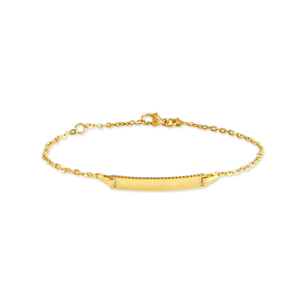 Bracelet Identité Gaspardine Maille Forçat Or Jaune - Gourmettes Enfant | Marc Orian