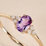 Bague Diapre Or Jaune Am&eacute;thyste Oxyde De Zirconium - Bagues pierres fines Femme | Marc Orian