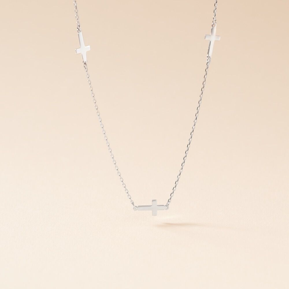 Collier Ashana Argent Blanc - Colliers fantaisie Femme | Marc Orian