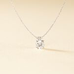 Collier Zilda Or Blanc Oxyde De Zirconium - Colliers avec pierres Femme | Marc Orian