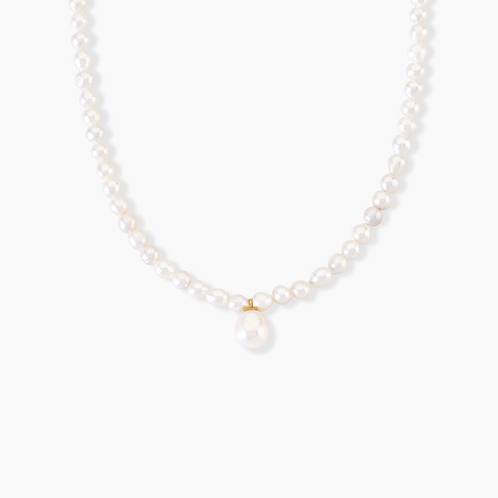Collier Stella-rose Or Jaune Perle De Culture - Colliers avec pierres Femme | Marc Orian