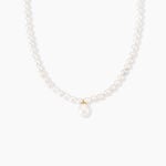 Collier Stella-rose Or Jaune Perle De Culture - Colliers avec pierres Femme | Marc Orian