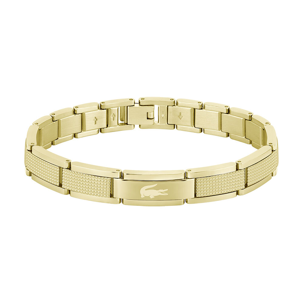 Bracelet Lacoste Stencil Acier Jaune - Bracelets cha&icirc;nes Homme | Marc Orian