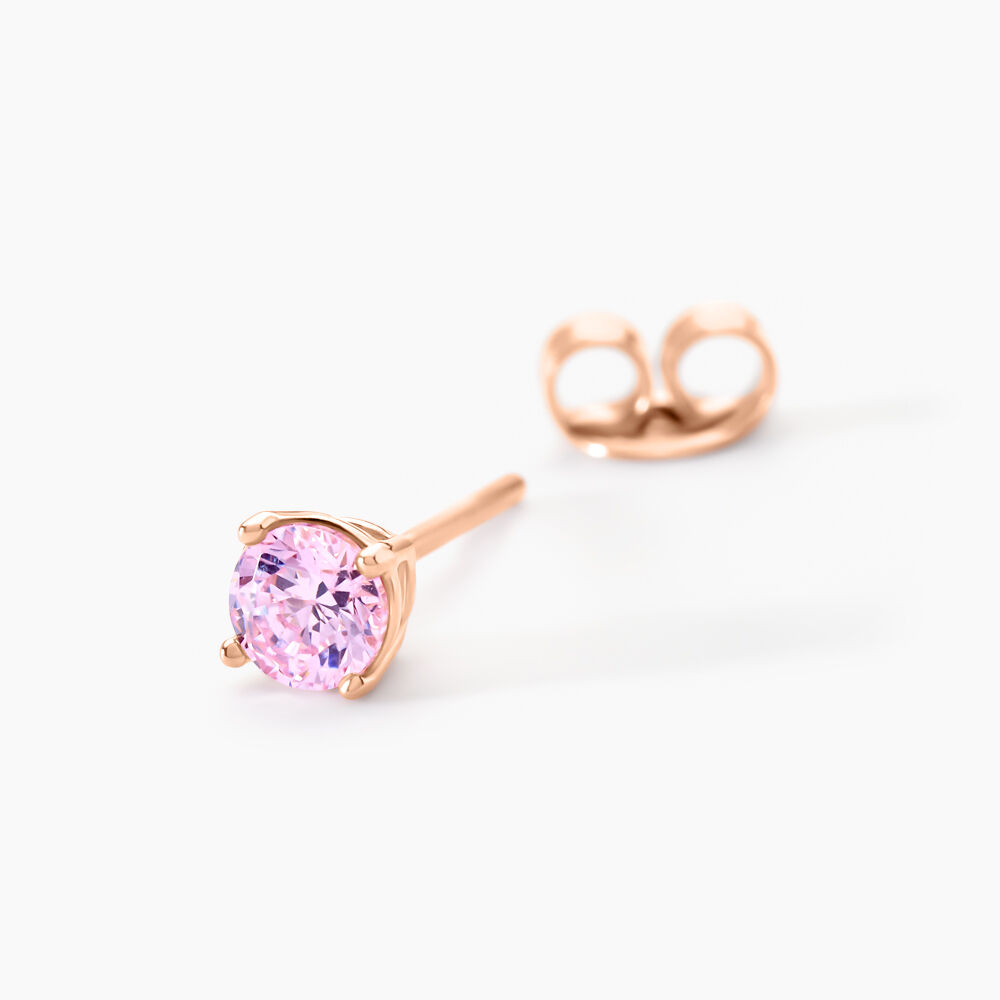 Boucles D'oreilles Puces Rio Argent Rose Oxyde - Puces Femme | Marc Orian