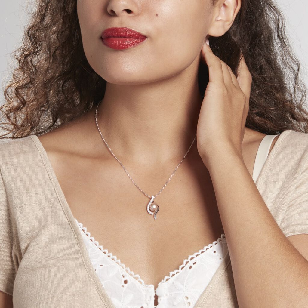 Collier Deniz Argent Blanc Perle De Culture Et Oxyde De Zirconium - Colliers Femme | Marc Orian