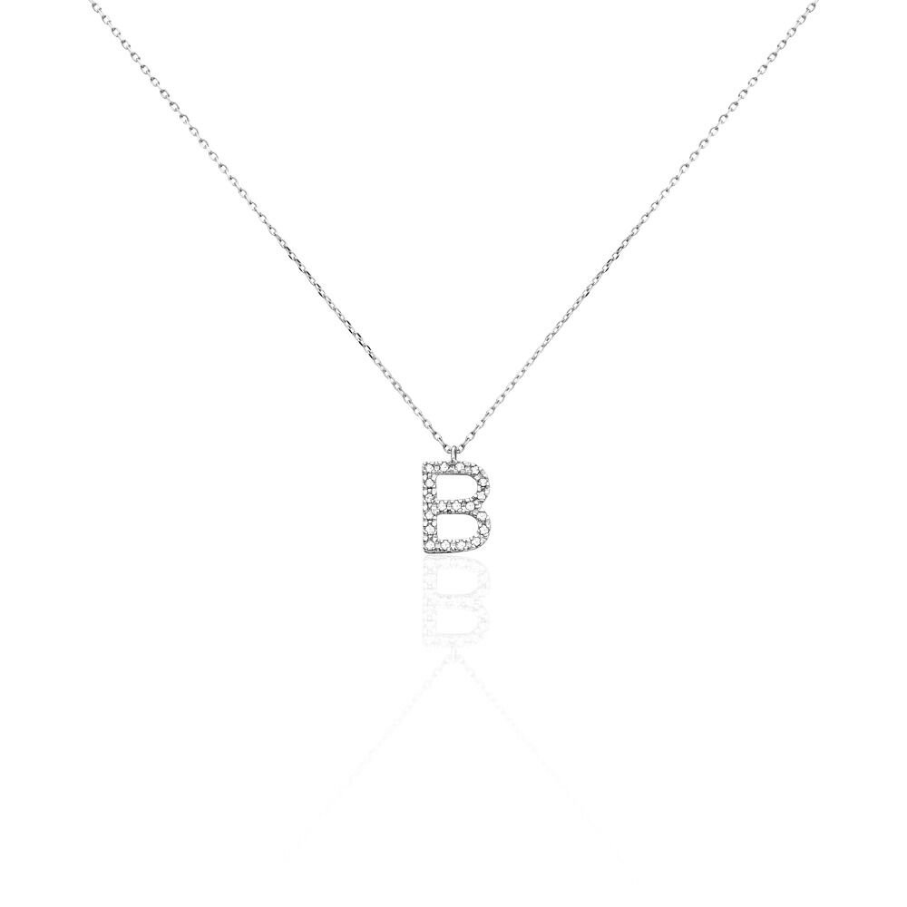 Collier Oran Or Blanc Diamant - Colliers avec pierres Femme | Marc Orian