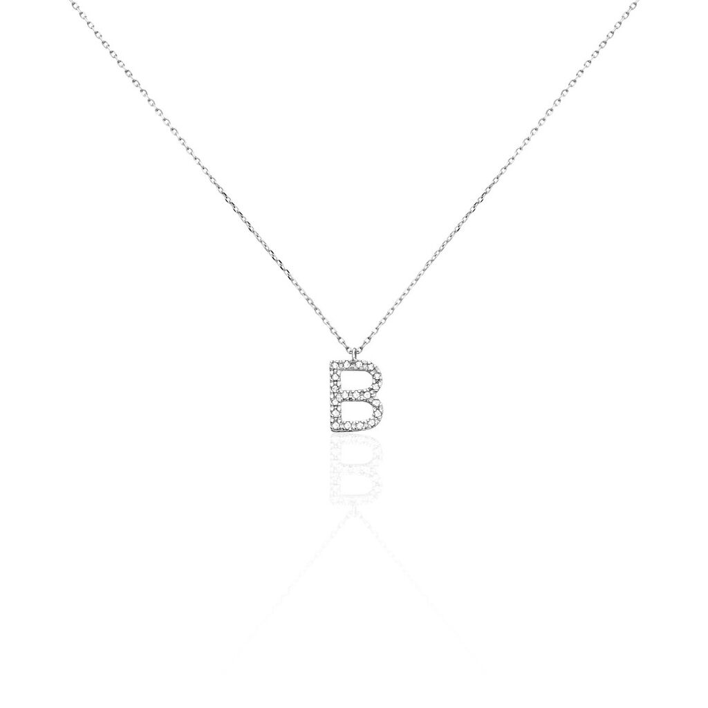 Collier Oran Or Blanc Diamant - Colliers avec pierres Femme | Marc Orian