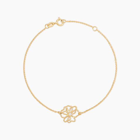 Bracelet Floraison Dor&eacute;e Or Jaune Oxyde De Zirconium - Bracelets cha&icirc;nes Femme | Marc Orian