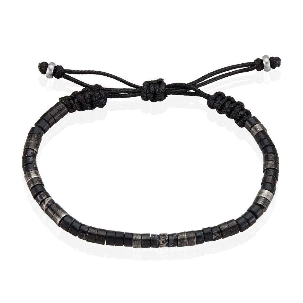 Bracelet Phebus Him Acier Noir Pierres Synthetiques - Bracelets cordons Homme | Marc Orian
