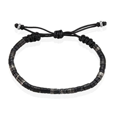 Bracelet Phebus Him Acier Noir Pierres Synthetiques - Bracelets cordons Homme | Marc Orian