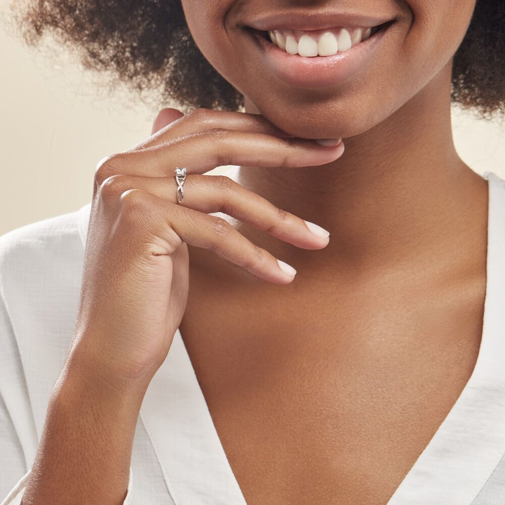 Bague Maryna Argent Blanc Oxyde De Zirconium - Solitaires Femme | Marc Orian