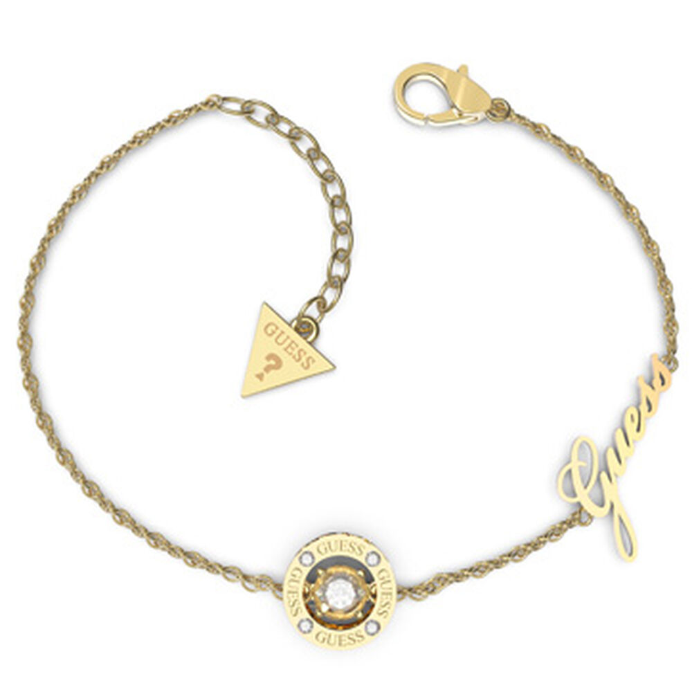 Bracelet Guess Solitaire Acier Jaune Oxyde De Zirconium - Bracelets cha&icirc;nes Femme | Marc Orian