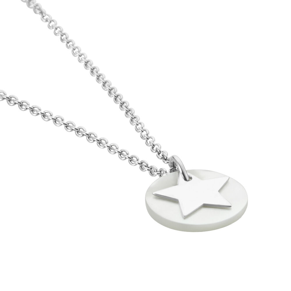 Collier Argent Blanc Pierine Nacre - Colliers ras du cou Femme | Marc Orian