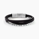 Bracelet Cuir De Vache Noir H&eacute;matite - Bracelets cuir Homme | Marc Orian