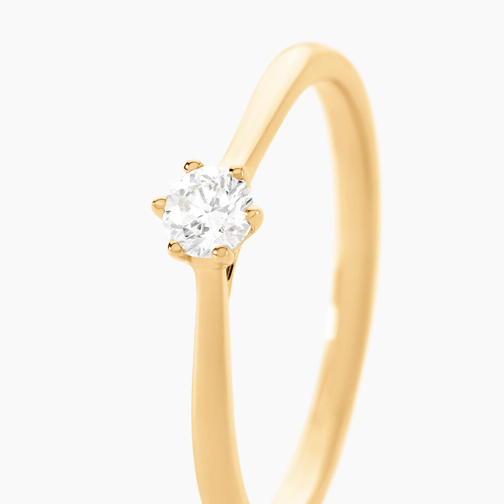 Bague Solitaire Athena Or Jaune Diamant - Solitaires Femme | Marc Orian