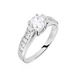 Bague Solitaire Mady Argent Blanc Oxyde De Zirconium - Bijoux fantaisie Femme | Marc Orian