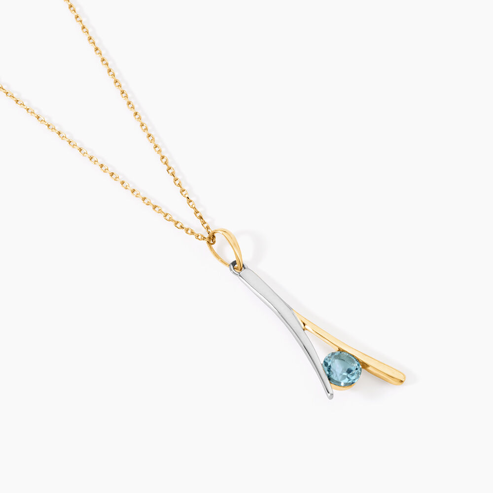 Collier Madli Or Bicolore Topaze - Colliers avec pierres Femme | Marc Orian