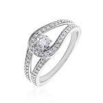 Bague Or Blanc Alease Diamants Synth&eacute;tiques - Solitaires Femme | Marc Orian