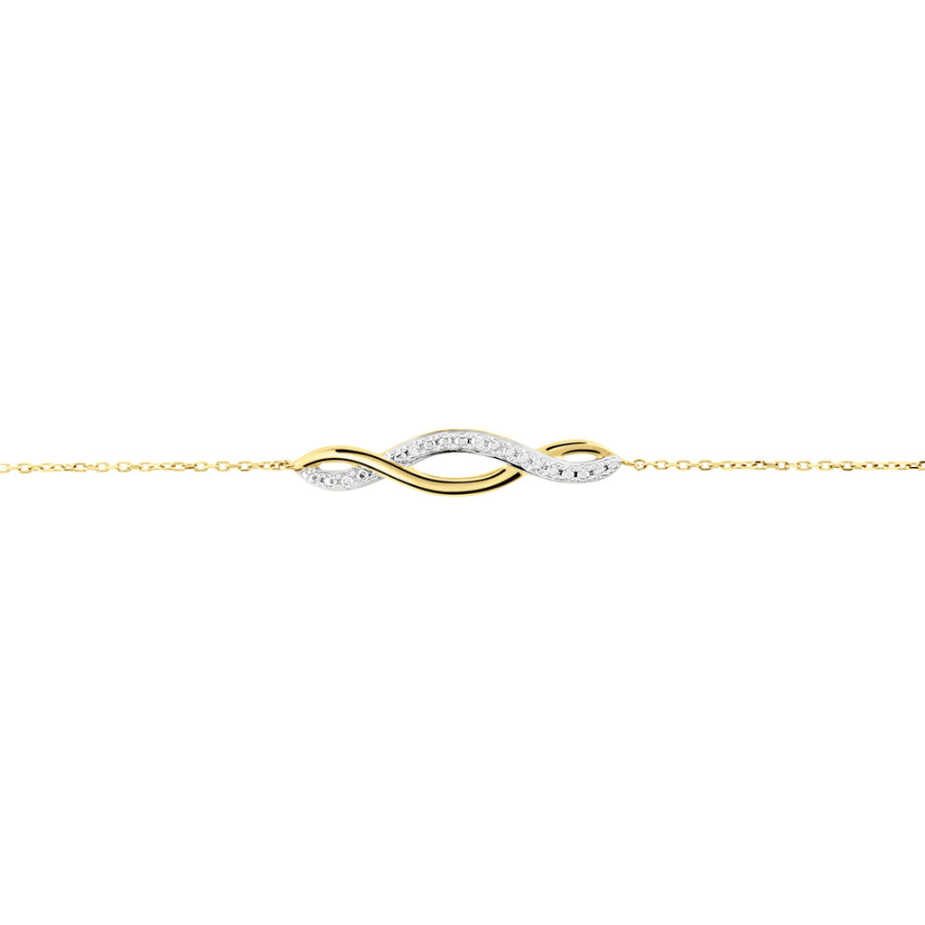 Bracelet Or Jaune Abisai Diamants - Bracelets chaînes Femme | Marc Orian