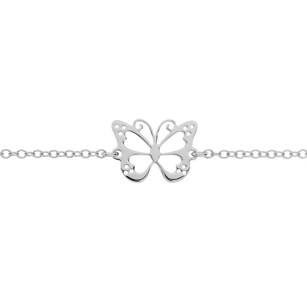 Bracelet Farfalla Argent Blanc - Bracelets chaînes Femme | Marc Orian