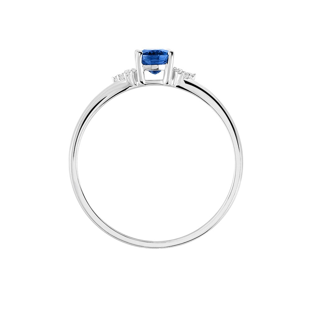 Bague Marie Or Blanc Saphir Et Diamant - Solitaires Femme | Marc Orian