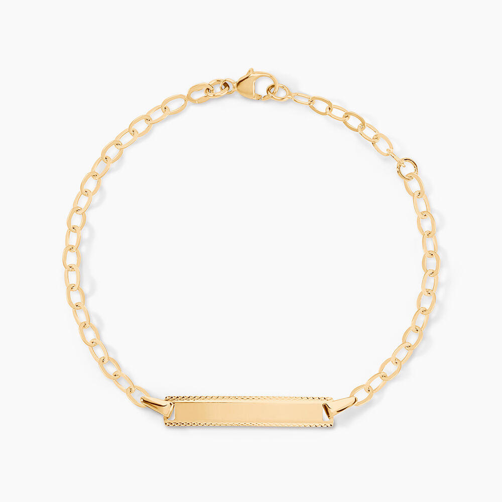 Bracelet Identit&eacute; Gaspardine Maille For&ccedil;at Or Jaune - Gourmettes Enfant | Marc Orian