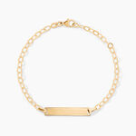 Bracelet Identit&eacute; Gaspardine Maille For&ccedil;at Or Jaune - Gourmettes Enfant | Marc Orian
