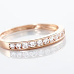 Bague Davila Or Rose Oxyde De Zirconium - Alliances duo Femme | Marc Orian