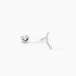 Boucles D'Oreilles Puces Sabia Argent Blanc Oxyde De Zirconium - Puces Femme | Marc Orian