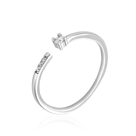 Bague Sherrie Argent Blanc Oxyde De Zirconium - Solitaires Femme | Marc Orian