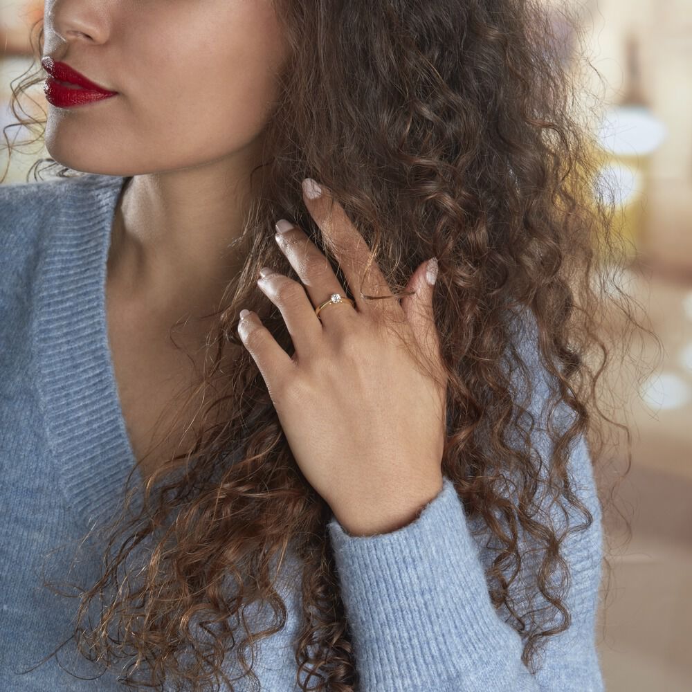 Bague Solitaire Vicoeuria Or Jaune Diamant Synthétique - Solitaires Femme | Marc Orian